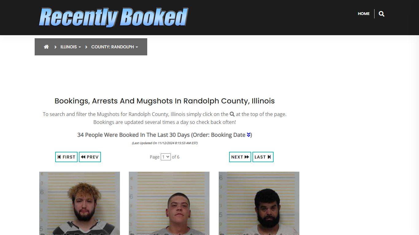 Bookings, Arrests and Mugshots in Randolph County, Illinois