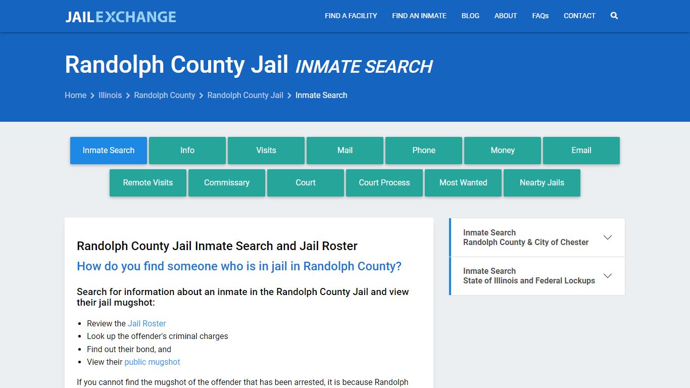 Inmate Search: Roster & Mugshots - Randolph County Jail, IL